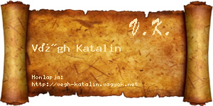 Végh Katalin névjegykártya